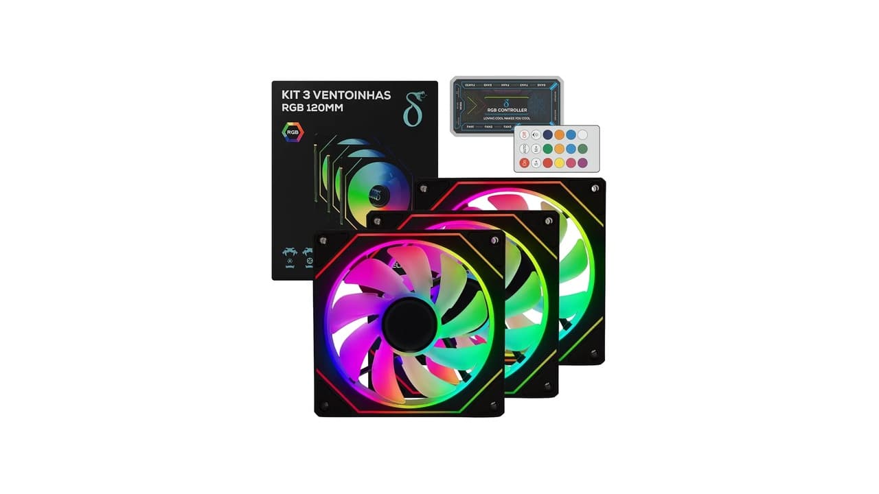 Melhor Kit de Fans RGB para PC Gamer: Top 10 Modelos com Iluminação e Controle Remoto