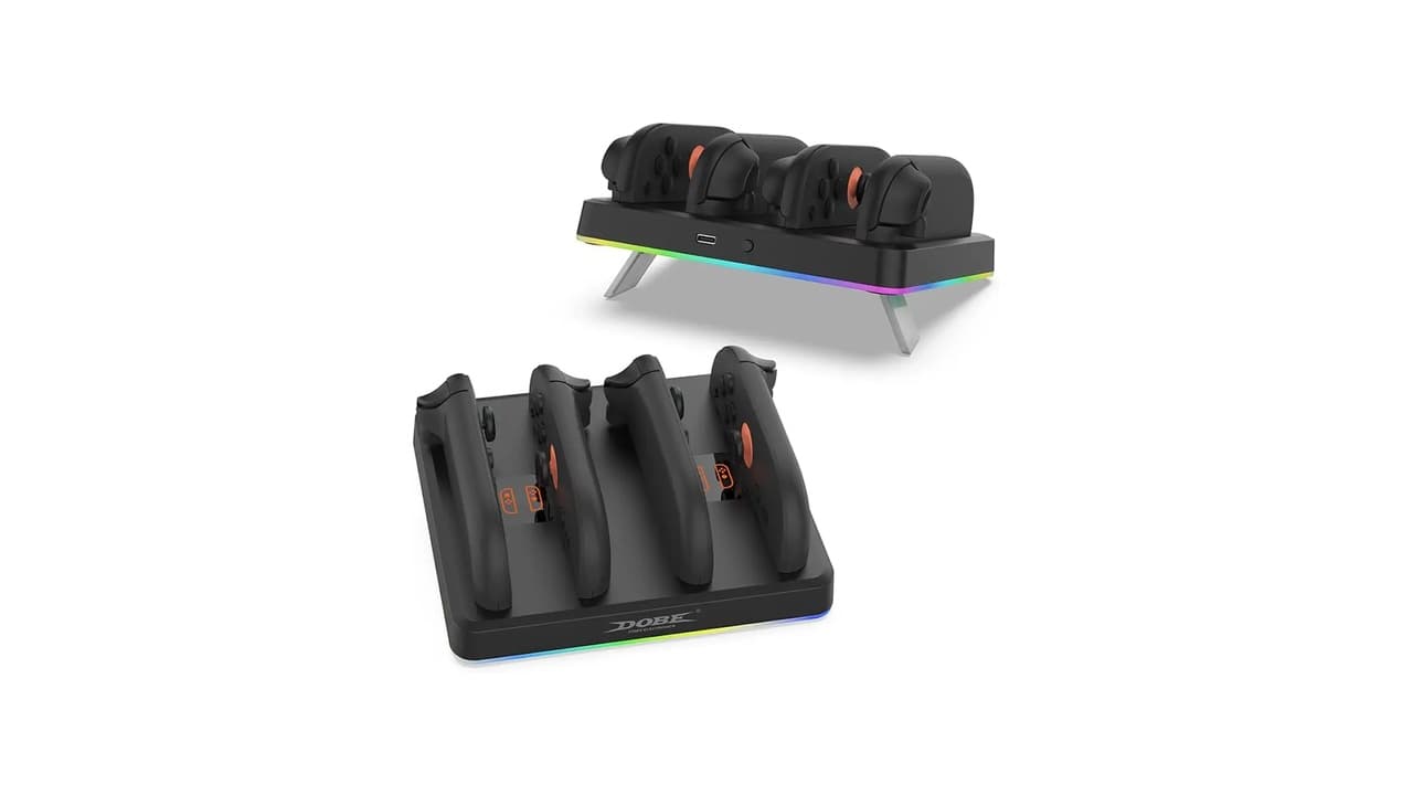 Qual Melhor Base de Carregamento para Controles Joy-Con? 7 Opções com Iluminação RGB e Carregamento Rápido
